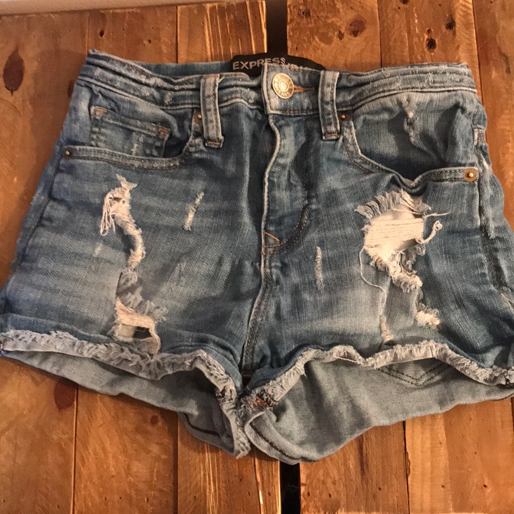 express denim shorts
